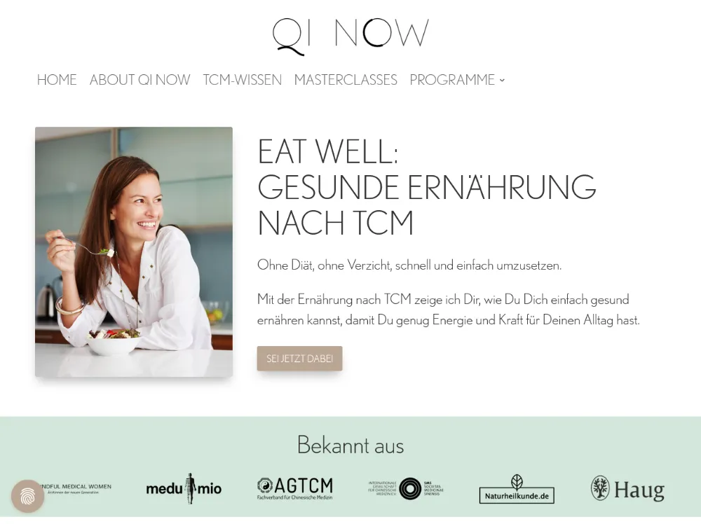 Website-Strategin 16 Gesunde Ernaehrung nach TCM Projekt Sandra Buerklin