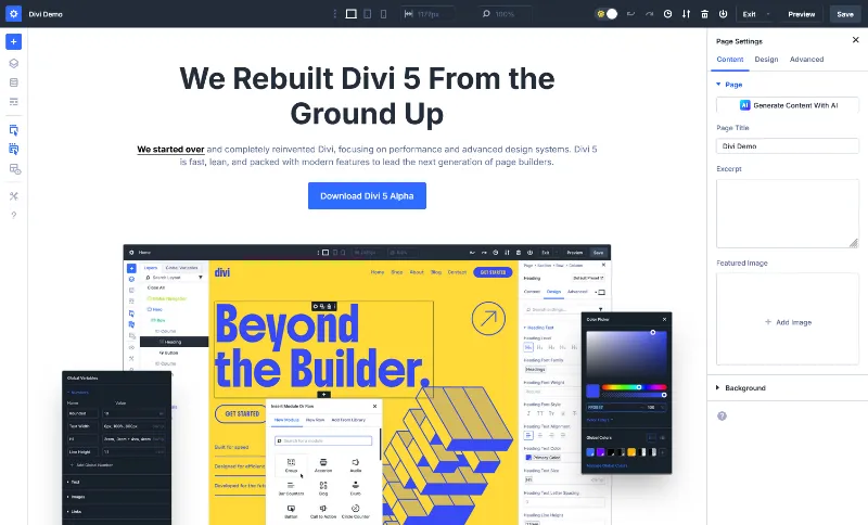 Divi 5 Update Support 10 Divi5-neues-Interface